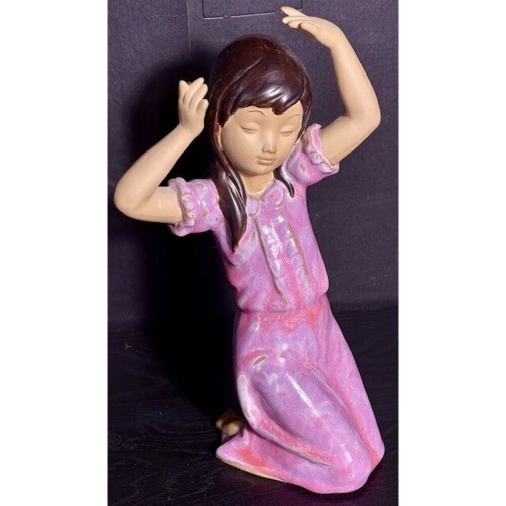 Girl Kneeling In Dress Porcelain Figurine 11.5 in Tall - Nao by Lladro?